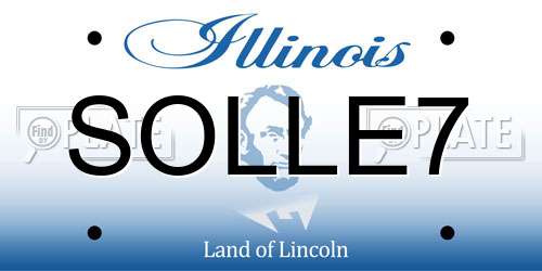 SOLLE7 Illinois License Plate