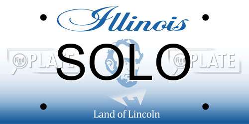 SOLO Illinois License Plate