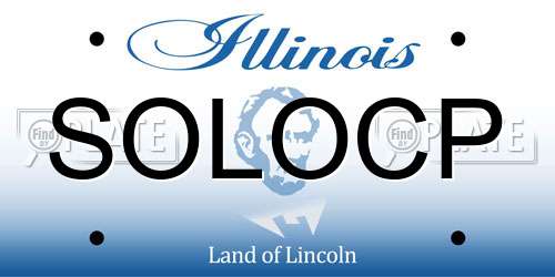 SOLOCP Illinois License Plate