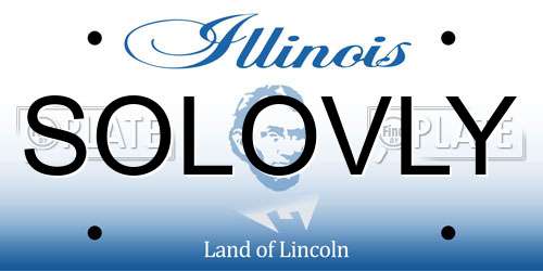 SOLOVLY Illinois License Plate