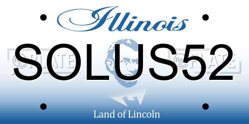 SOLUS52 Illinois License Plate