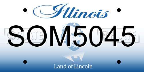 SOM5045 Illinois License Plate