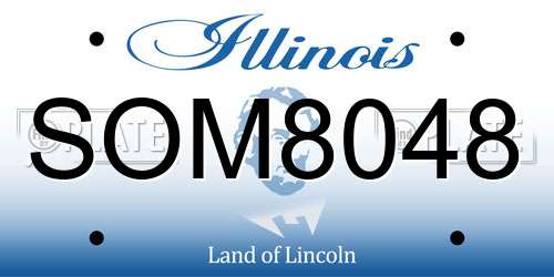 SOM8048 Illinois License Plate
