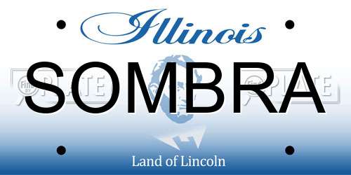 SOMBRA Illinois License Plate