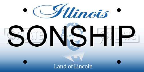 SONSHIP Illinois License Plate