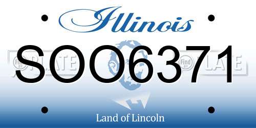 SOO6371 Illinois License Plate