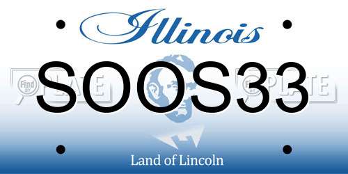 SOOS33 Illinois License Plate