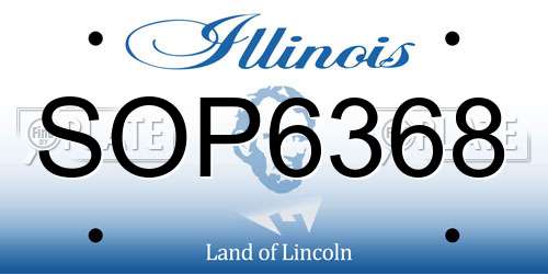 SOP6368 Illinois License Plate