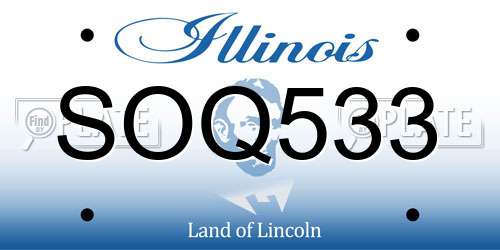SOQ533 Illinois License Plate