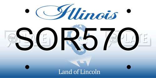 SOR57O Illinois License Plate