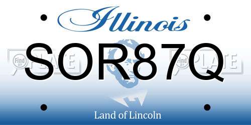 SOR87Q Illinois License Plate