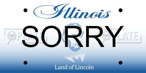 SORRY Illinois License Plate