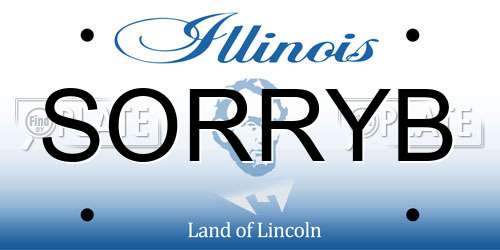 SORRYB Illinois License Plate