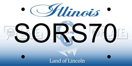 SORS70 Illinois License Plate