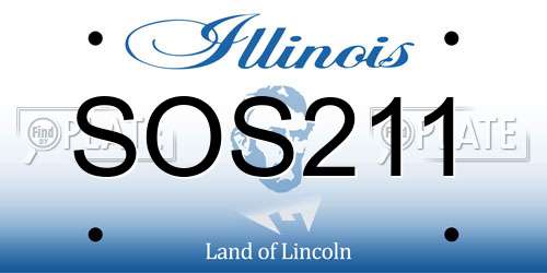 SOS211 Illinois License Plate