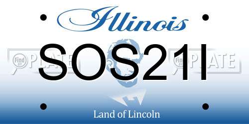 SOS21I Illinois License Plate