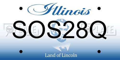 SOS28Q Illinois License Plate