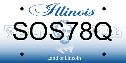 SOS78Q Illinois License Plate