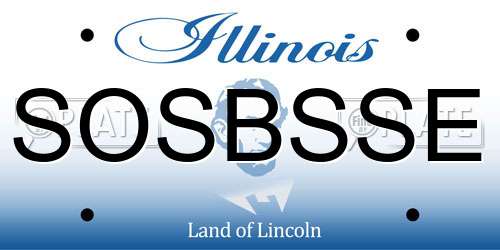 SOSBSSE Illinois License Plate