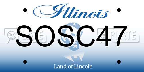 SOSC47 Illinois License Plate