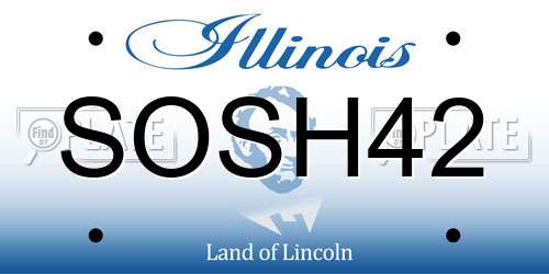 SOSH42 Illinois License Plate