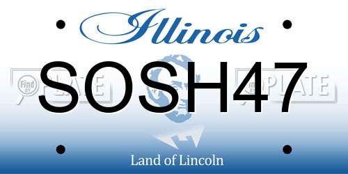 SOSH47 Illinois License Plate