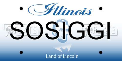 SOSIGGI Illinois License Plate