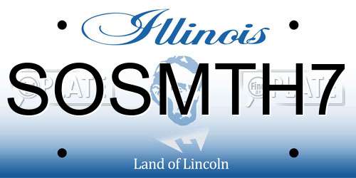 SOSMTH7 Illinois License Plate