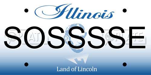 SOSSSSE Illinois License Plate
