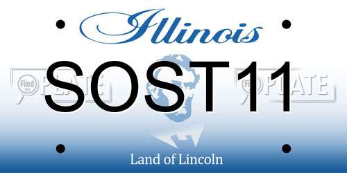 SOST11 Illinois License Plate