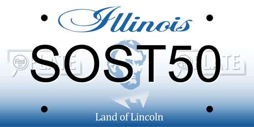SOST50 Illinois License Plate