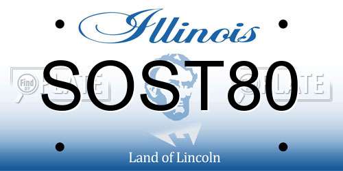 SOST80 Illinois License Plate