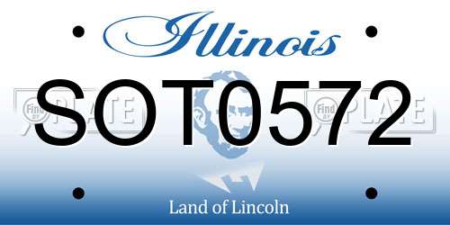 SOT0572 Illinois License Plate