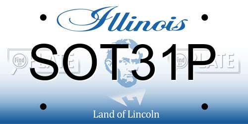 SOT31P Illinois License Plate