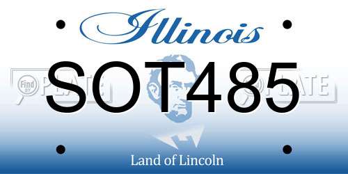 SOT485 Illinois License Plate