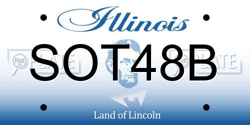 SOT48B Illinois License Plate
