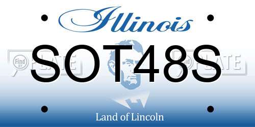 SOT48S Illinois License Plate