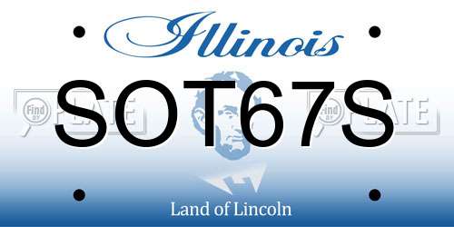 SOT67S Illinois License Plate