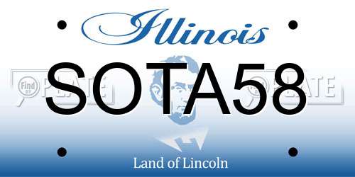SOTA58 Illinois License Plate