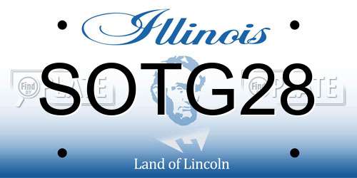 SOTG28 Illinois License Plate