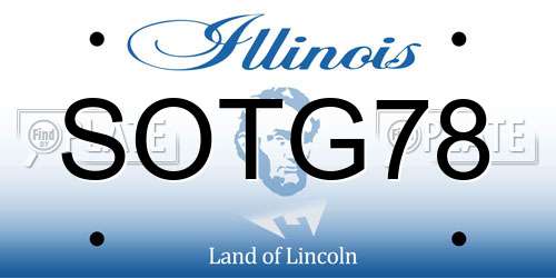 SOTG78 Illinois License Plate