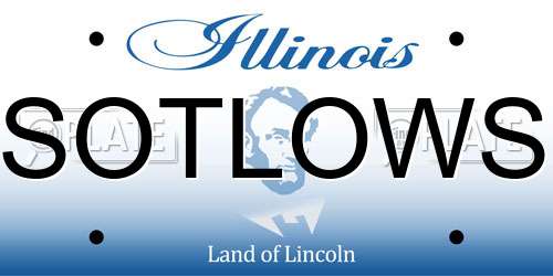 SOTLOWS Illinois License Plate