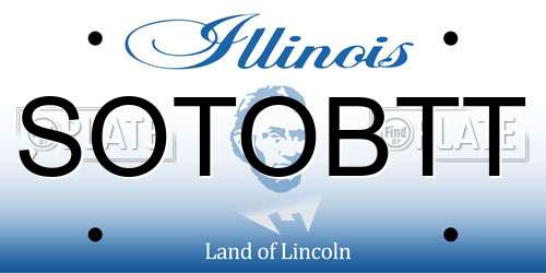 SOTOBTT Illinois License Plate