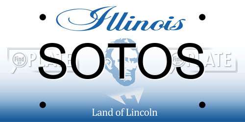 SOTOS Illinois License Plate