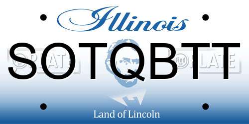 SOTQBTT Illinois License Plate