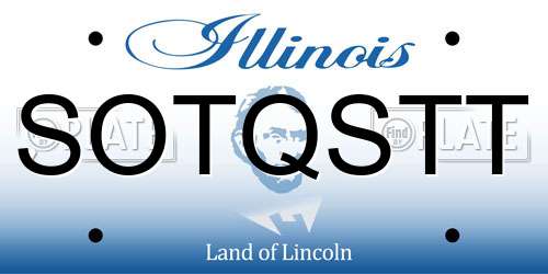 SOTQSTT Illinois License Plate