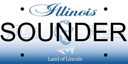 SOUNDER Illinois License Plate