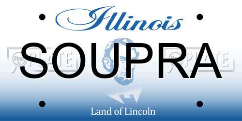 SOUPRA Illinois License Plate