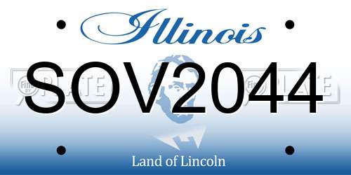 SOV2044 Illinois License Plate