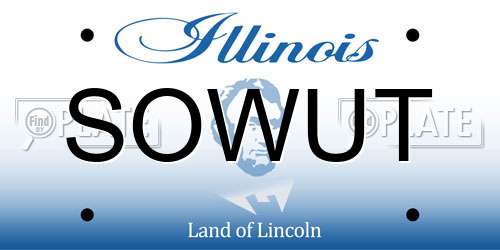 SOWUT Illinois License Plate